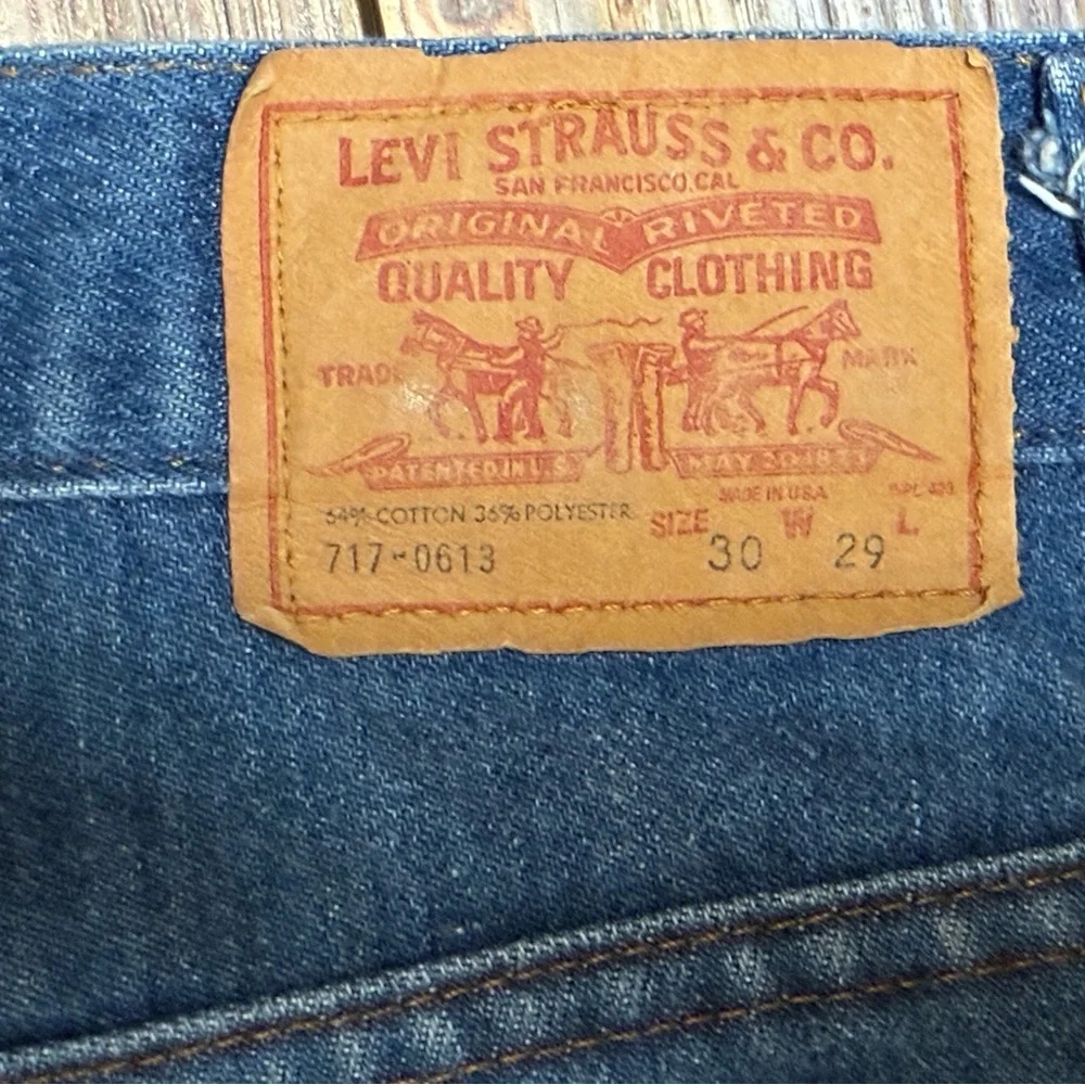Vintage Levi’s 717-0613 Jeans 30x29 Made in USA Straight Leg Classic Denim 70’s - Picture 14 of 15